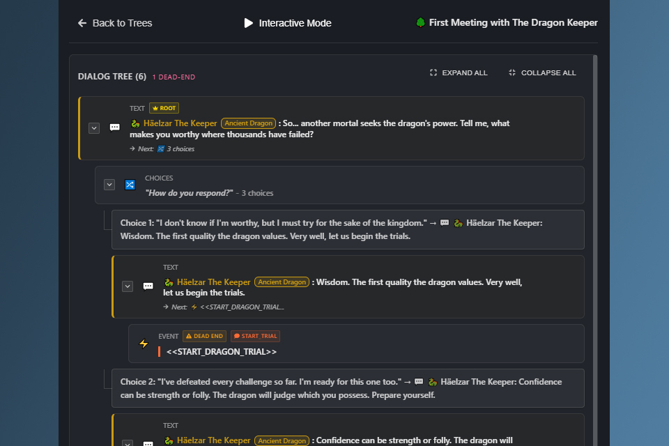 Dialog System Preview